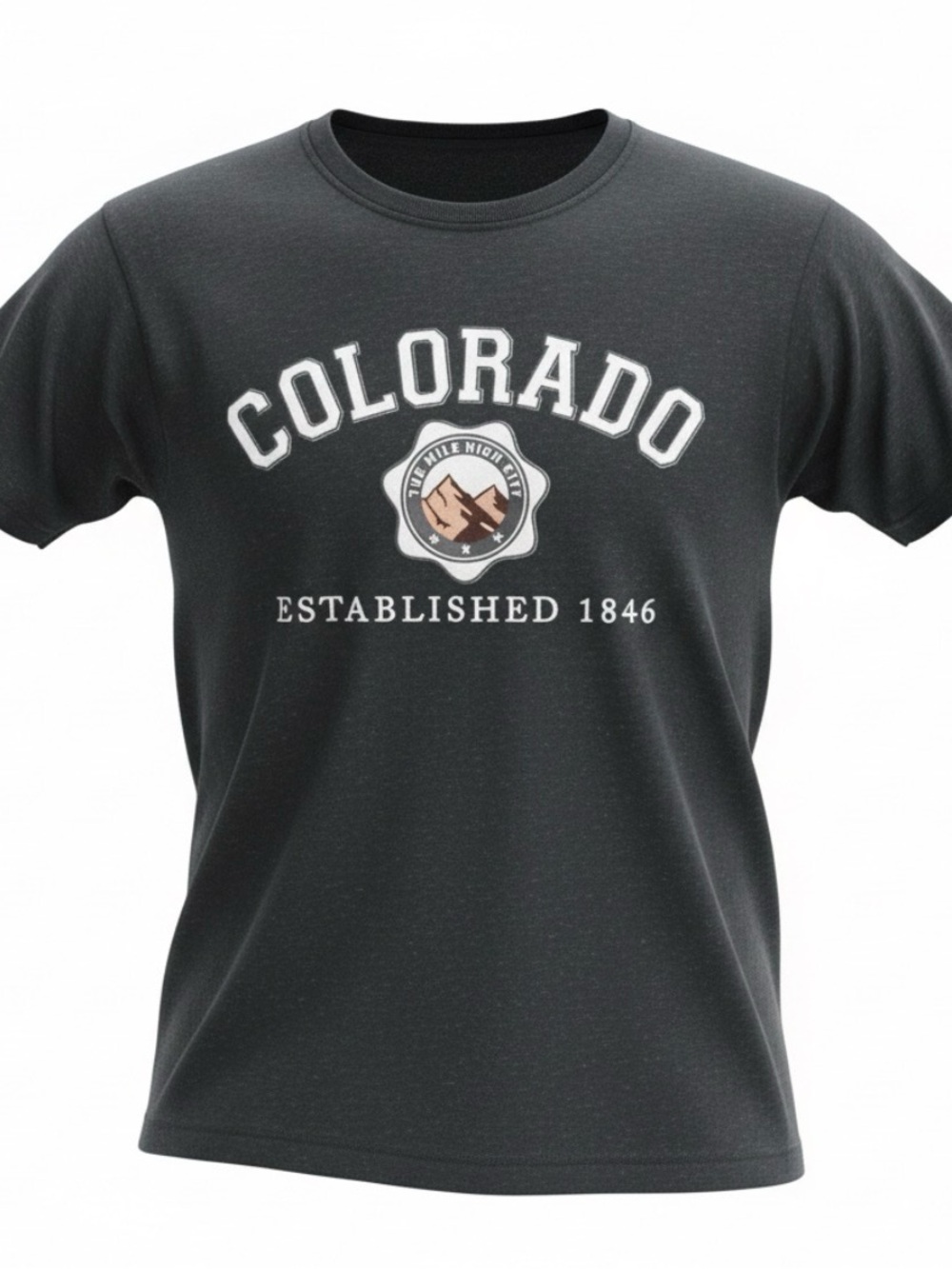 NEW OB Ocean Beach COMPANY Colorado Established 1846 Graphic-T Black Small